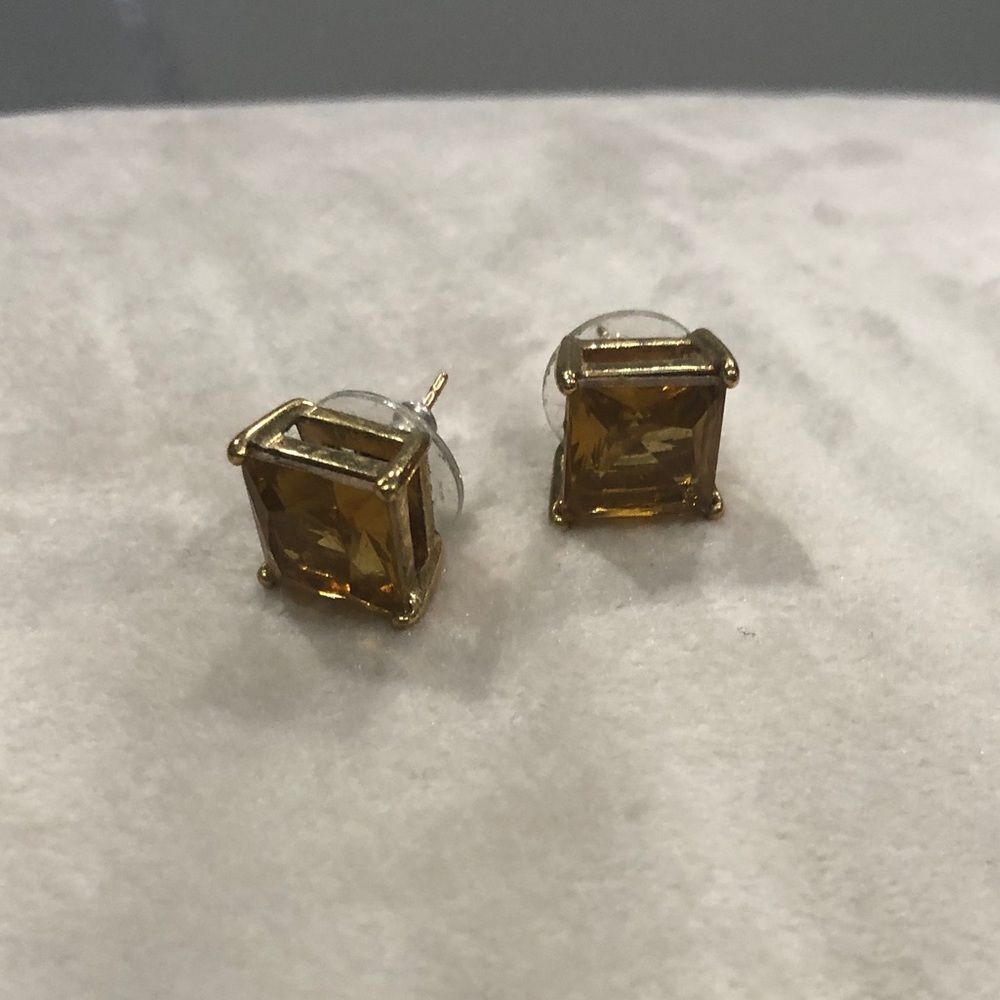 Kate Spade Citrine Gold Studs